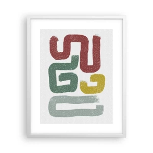 Plakát v bílém rámu - V neznámém jazyce - 40x50 cm