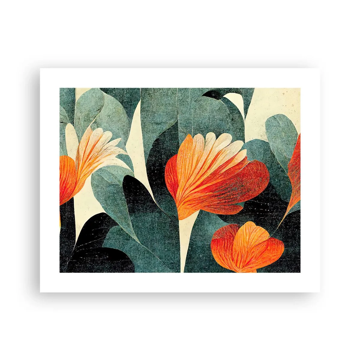 Plakát - Tropické horko a chlad zeleně - 50x40 cm