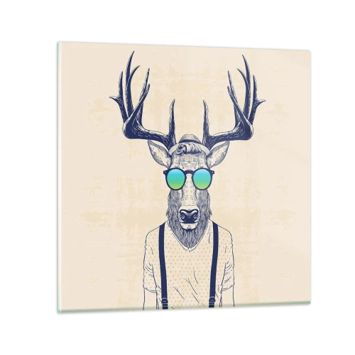 Obraz na skle - A koho jsi čekal? - 60x60 cm