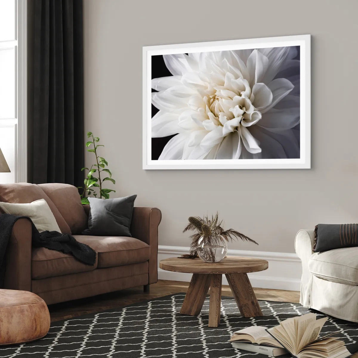 Plakát v bílém rámu - Dopoledne s nevěstou - 91x61 cm