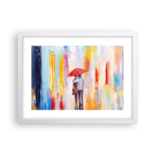 Plakát v bílém rámu - Ať prší dál - 40x30 cm