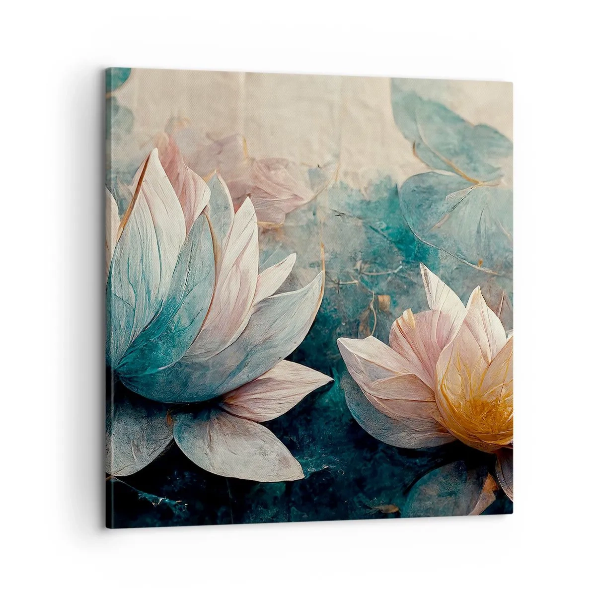 Obraz na plátně - Hvězdy a jezero - 60x60 cm