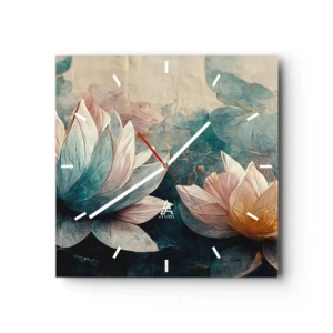 Nástěnné hodiny - Hvězdy a jezero - 40x40 cm