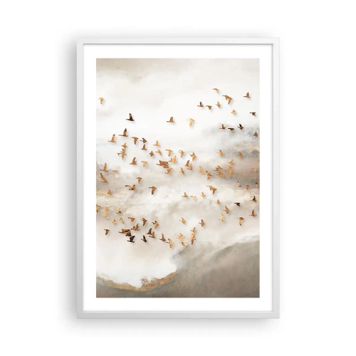 Plakát v bílém rámu - Je čas… - 50x70 cm