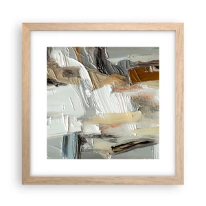 Plakát v rámu světlý dub - Barevné nahromadění - 30x30 cm