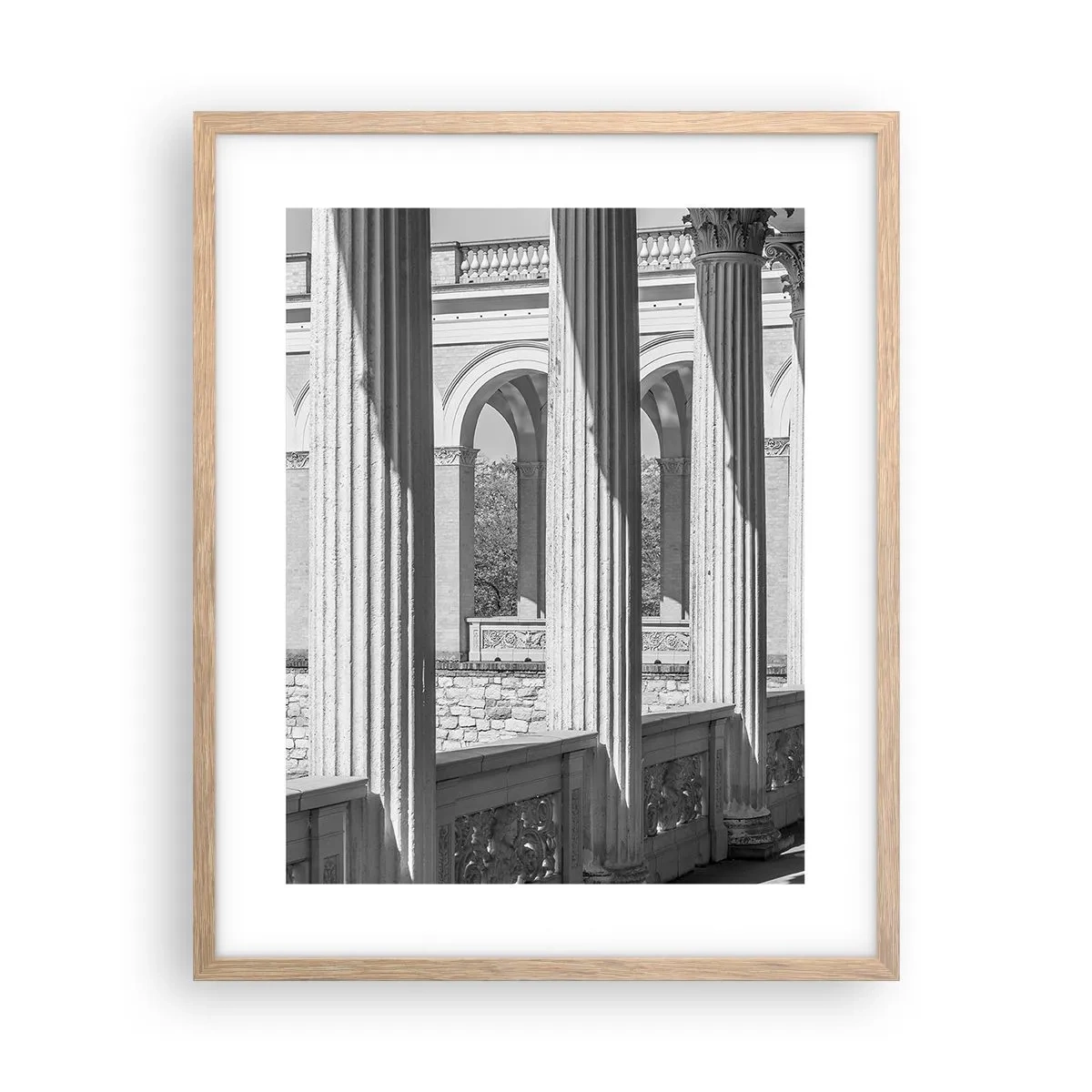 Plakát v rámu světlý dub - Slunná arkáda - 40x50 cm