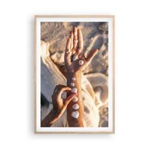 Plakát v rámu světlý dub - Krása na dosah - 61x91 cm