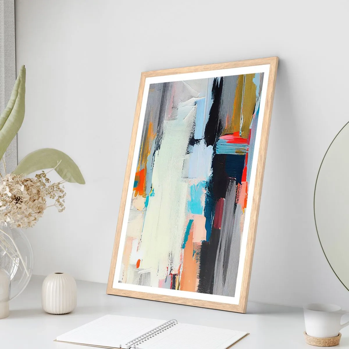 Plakát v rámu světlý dub - Nějaký způsob? - 50x70 cm