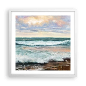 Plakát v bílém rámu - Tady uhladíš duši - 50x50 cm