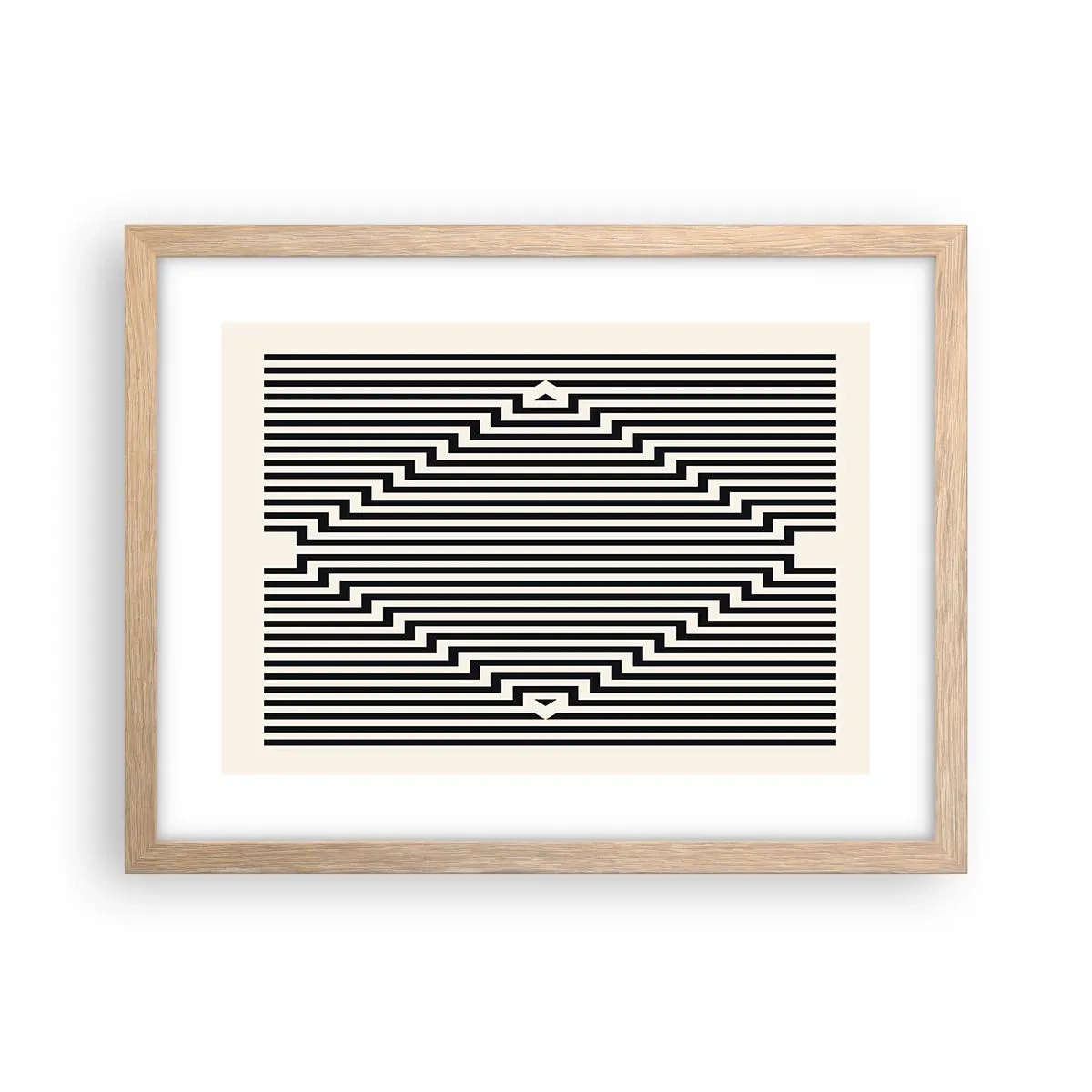 Plakát v rámu světlý dub - Geometrická iluze - 40x30 cm