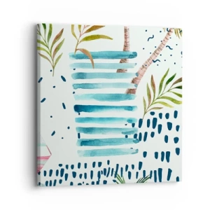 Obraz na plátně - Prázdniny pod palmami - 30x30 cm