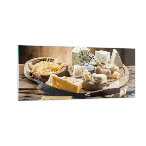 Obraz na skle - Usměj se na sýr - 100x40 cm