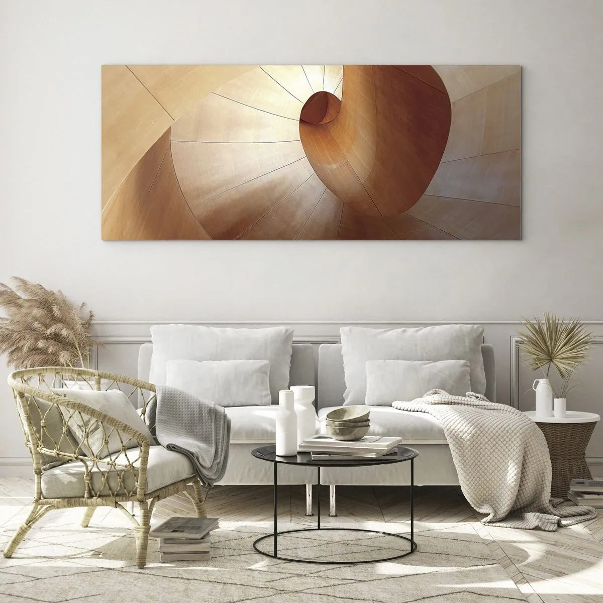 Obraz na skle - Architektonická serpentina - 120x50 cm