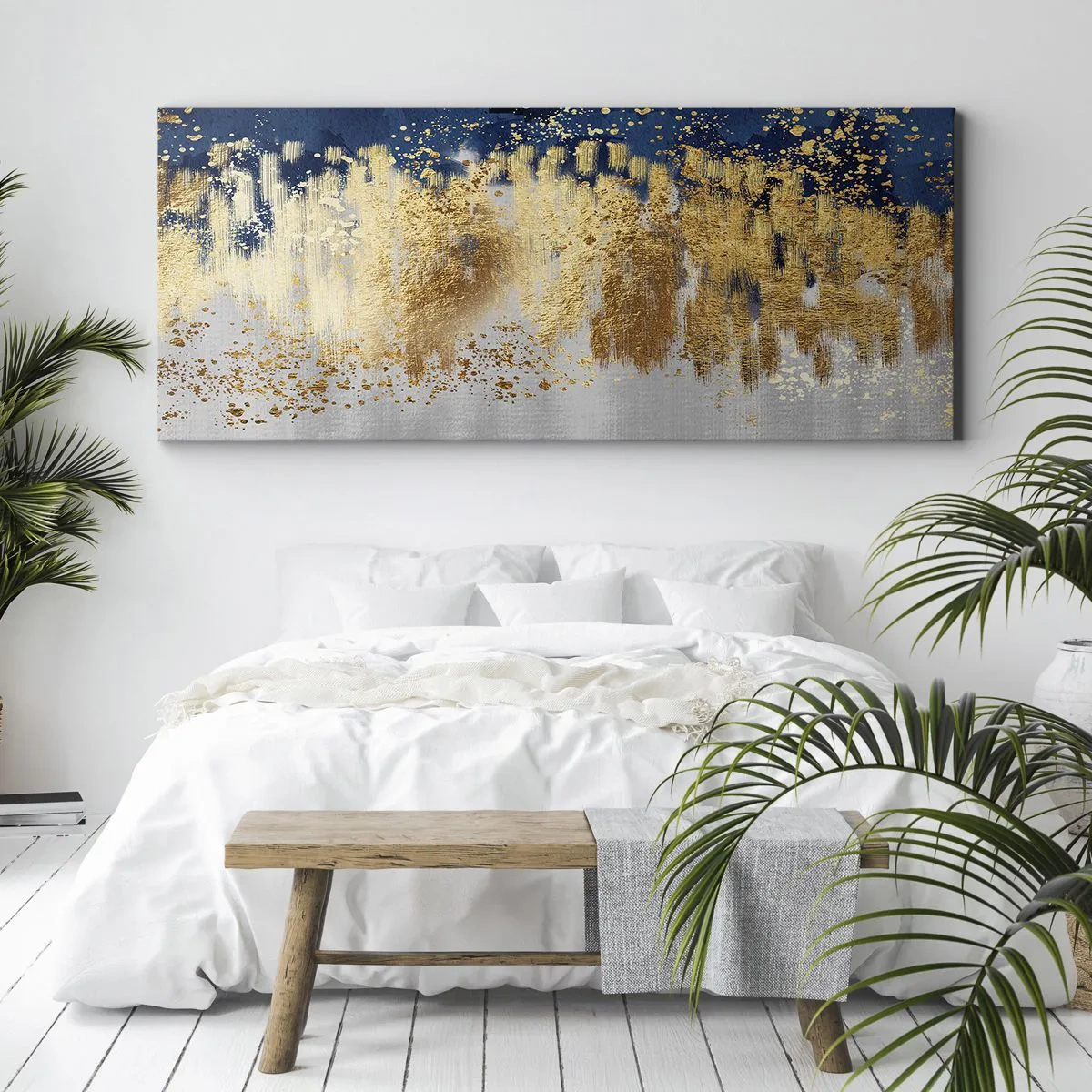 Obraz na plátně - Moderní kompozice s jiskrou - 100x40 cm