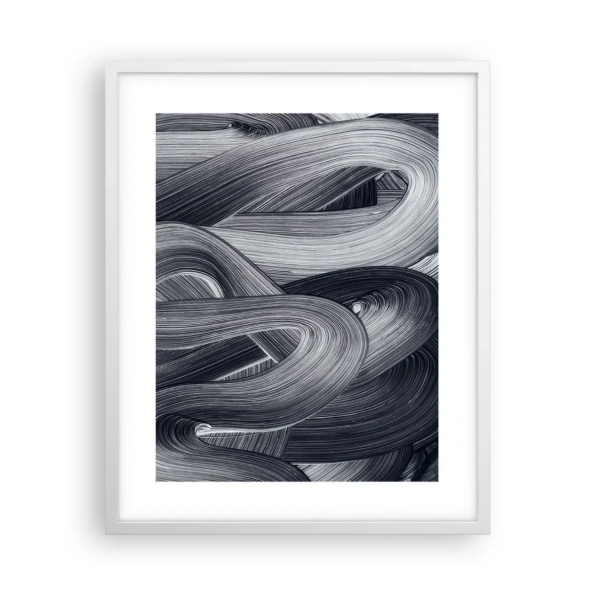 Plakát v bílém rámu - Plynulost reality - 40x50 cm