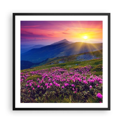 Plakát v černém rámu - …A kolem voní kosodřevina a voní byliny - 60x60 cm