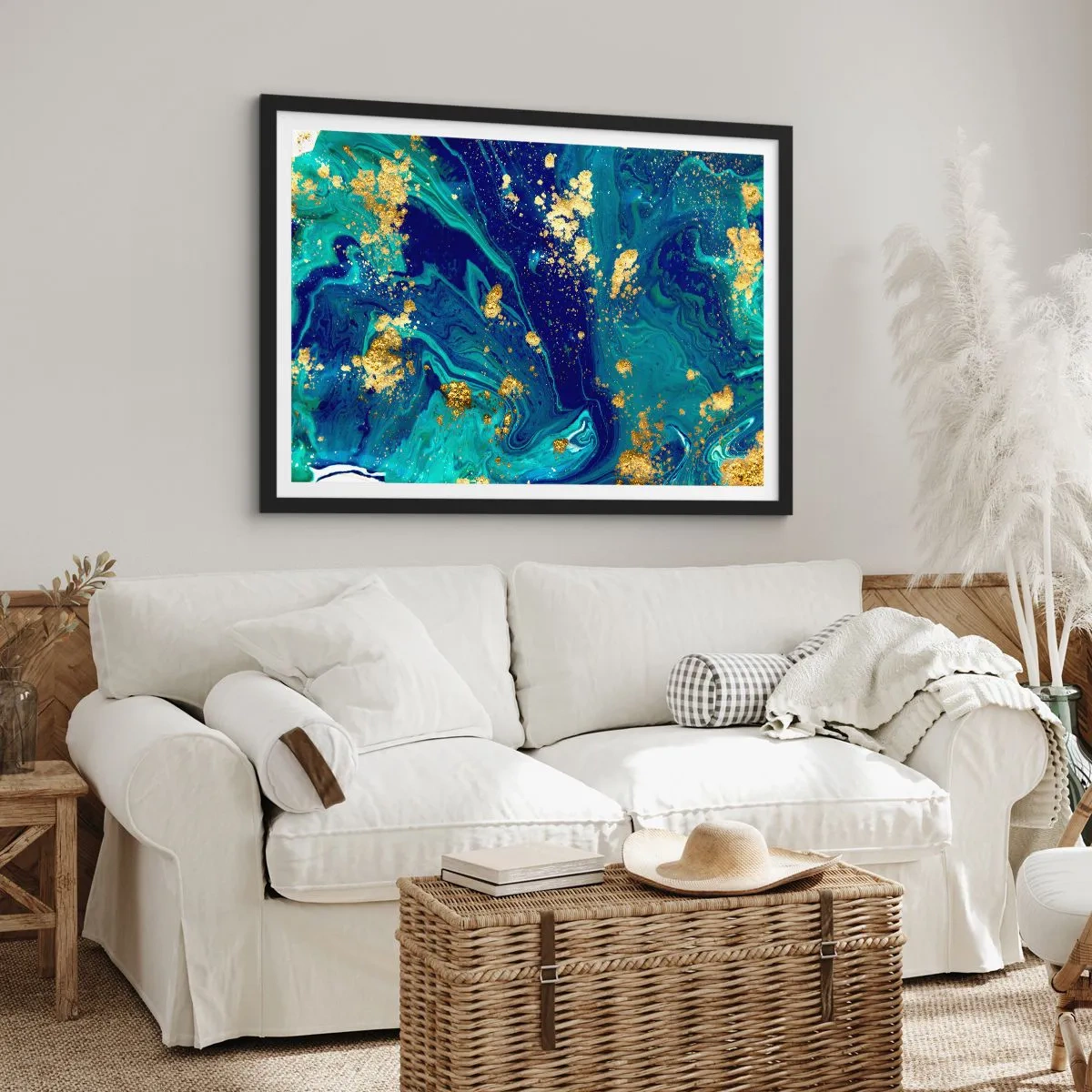 Plakát v černém rámu - Plátky slunce  - 91x61 cm