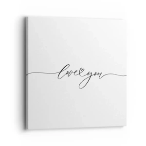 Obraz na plátně - Černé na bílém - 40x40 cm