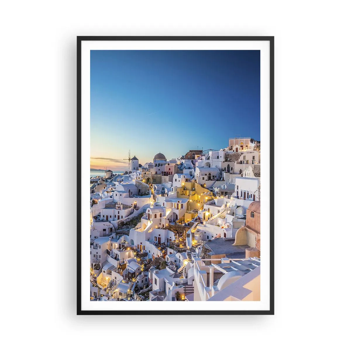Plakát v černém rámu - Esence Řecka - 70x100 cm