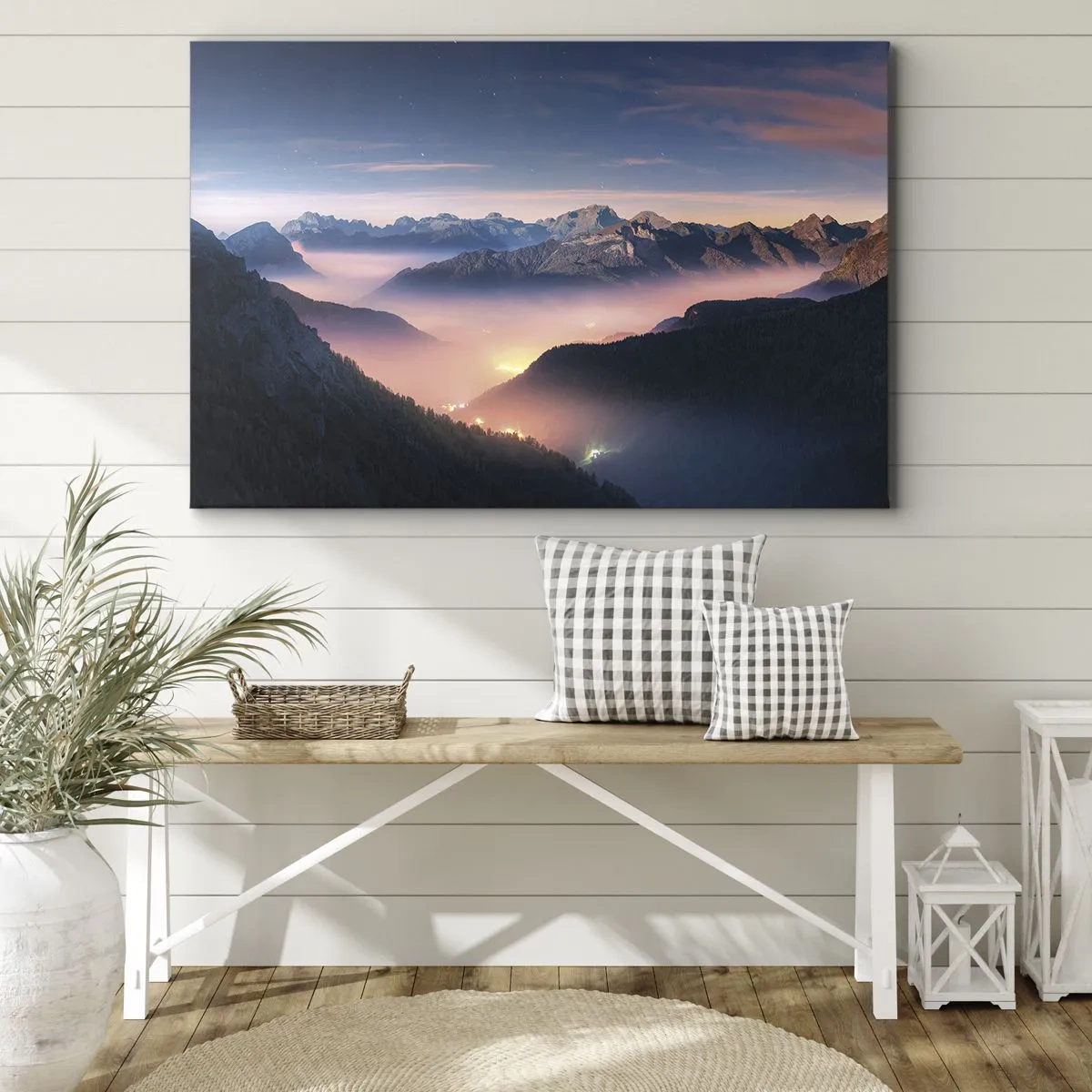Obraz na plátně - Světlo v údolích - 70x50 cm