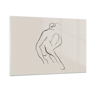 Obraz na skle - Intimní skica - 120x80 cm