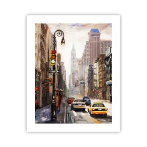Plakát - New York – barevný i v dešti - 40x50 cm