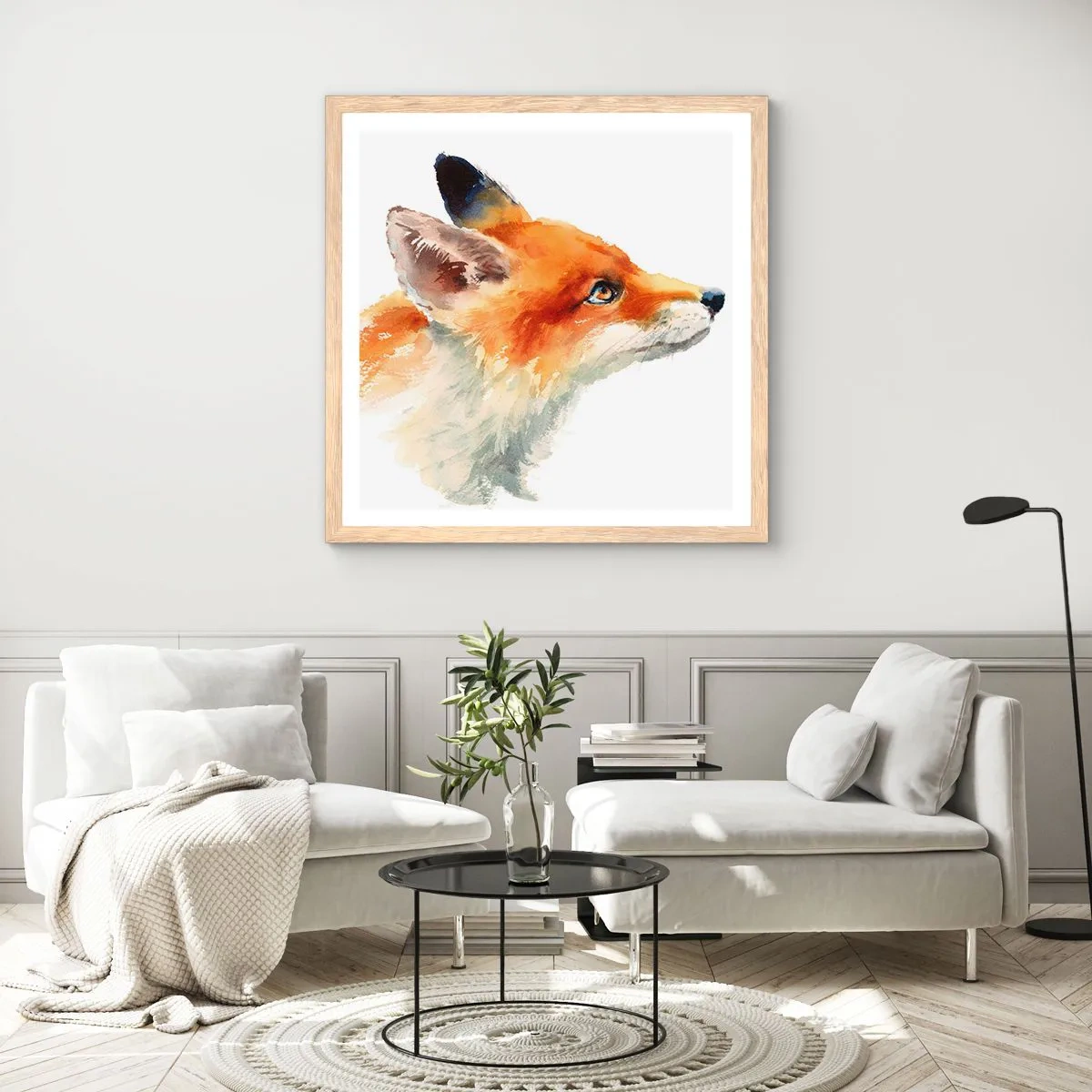 Plakát v rámu světlý dub - Opatrnosti není nikdy dost - 40x40 cm