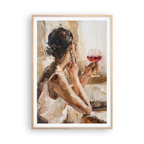 Plakát v rámu světlý dub - Chuť dobré chvíle - 70x100 cm