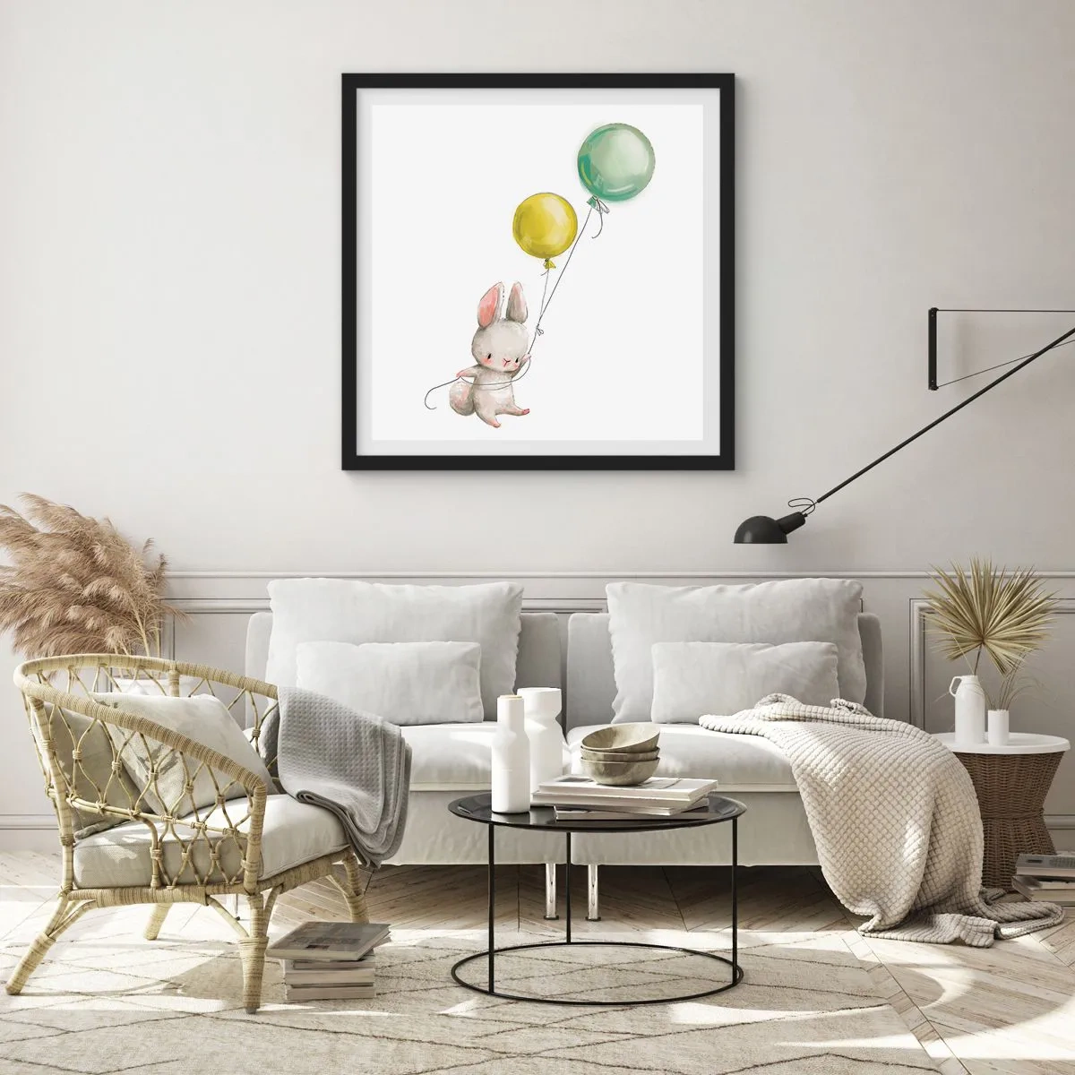 Plakát v černém rámu - Já poletím také! - 60x60 cm