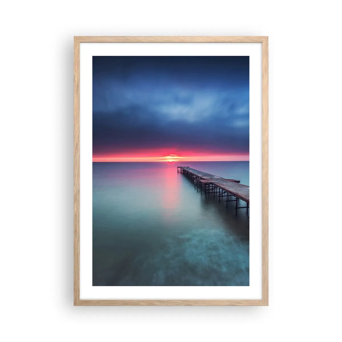 Plakát v rámu světlý dub - Mezi nebem a zemí - 50x70 cm