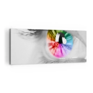 Obraz na plátně - Dívat se na svět barevně - 100x40 cm