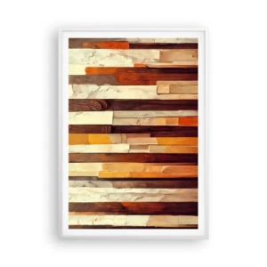 Plakát v bílém rámu - Hymna lesních stromů - 70x100 cm