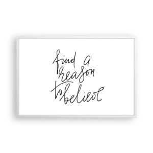 Plakát v bílém rámu - Je to možné - 91x61 cm