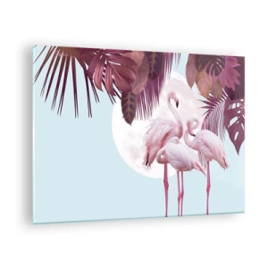 Obraz na skle - Tři ptačí grácie - 70x50cm - Tři ptačí grácie - Moderní nástěnná dekorace do obývacího pokoje a ložnice ARTTOR