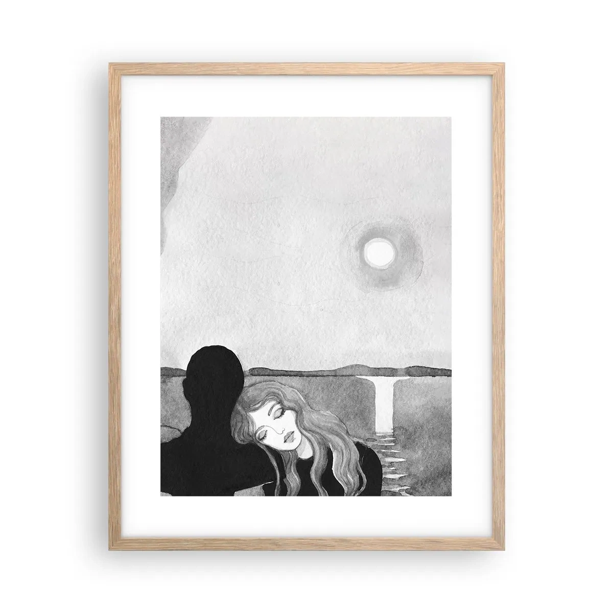 Plakát v rámu světlý dub - Vždy záhadou - 40x50 cm