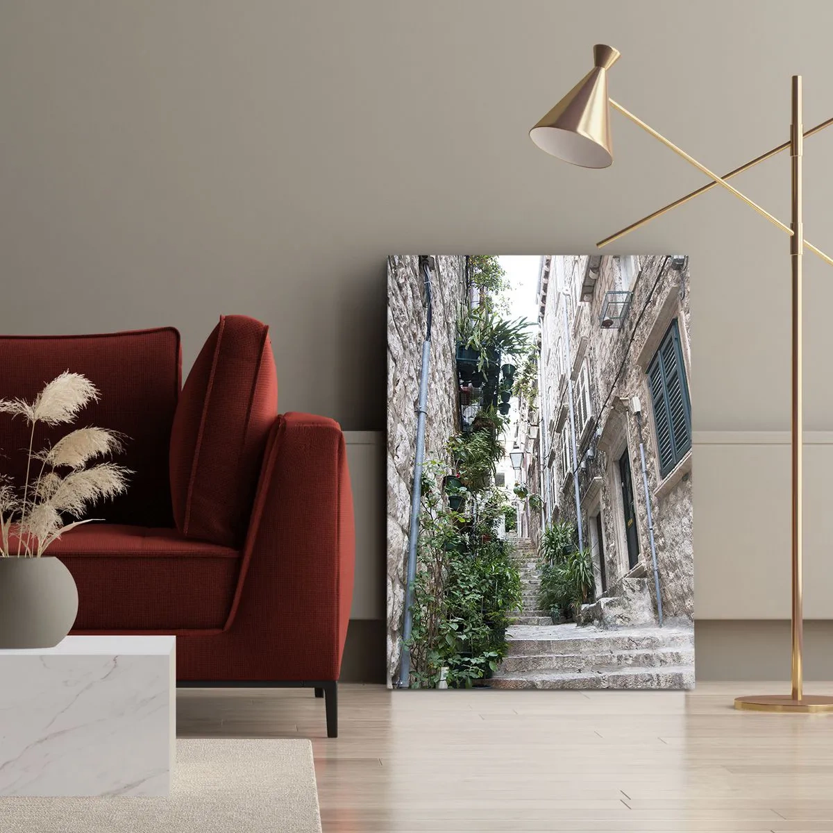 Obraz na plátně - Kouzlo starého města - 55x100 cm