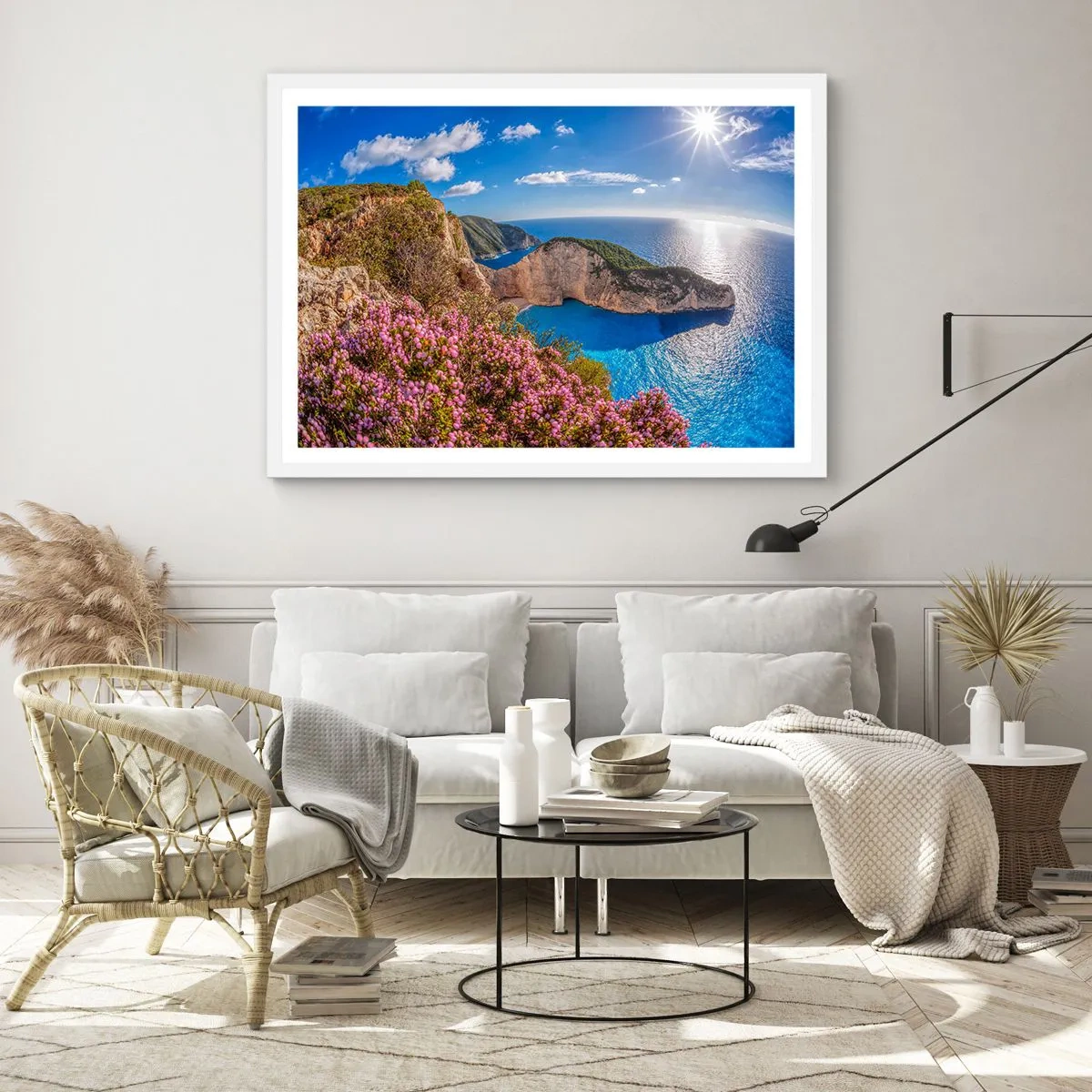 Plakát v bílém rámu - Moje velké řecké prázdniny - 40x30 cm