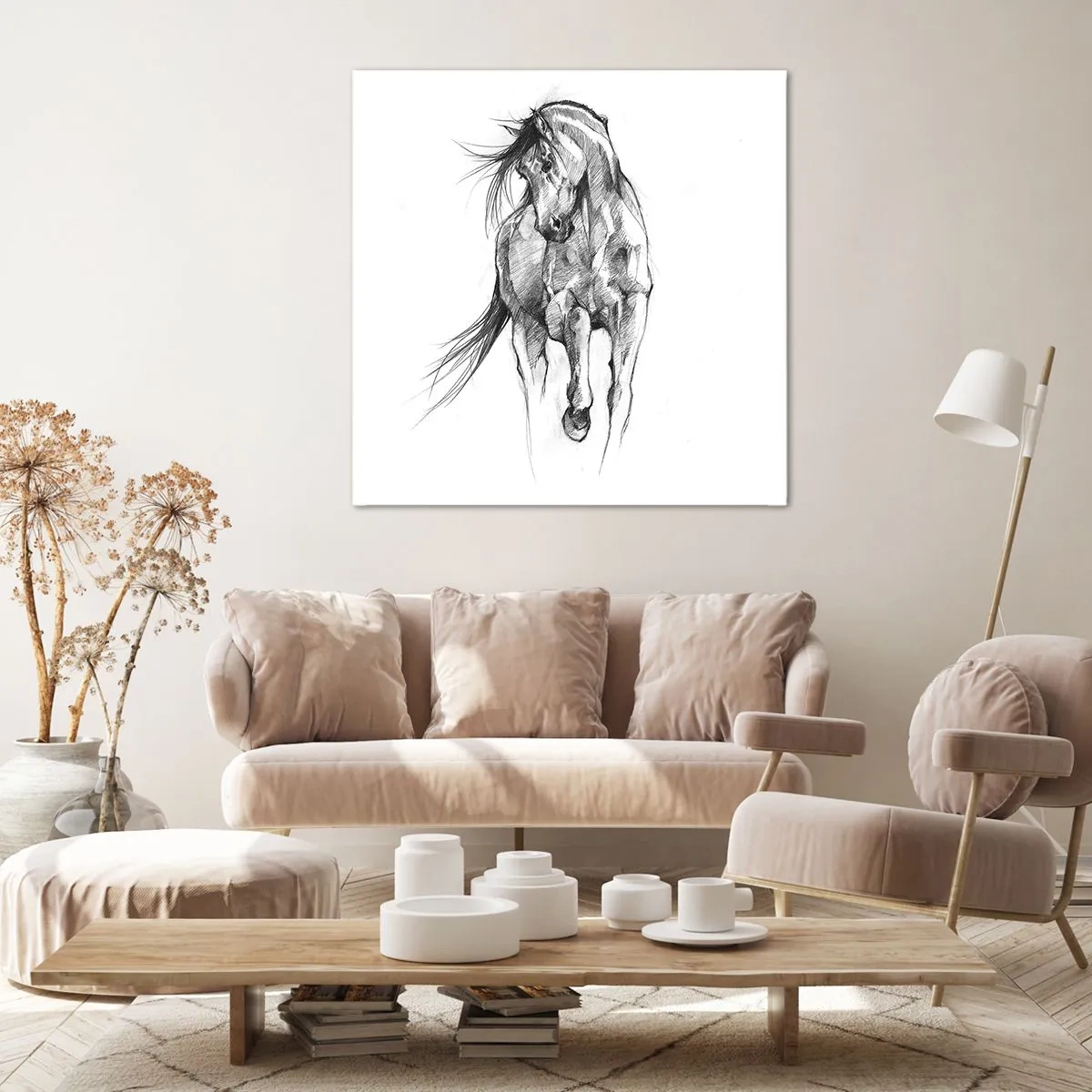 Obraz na plátně - V ladném klusu - 50x50 cm