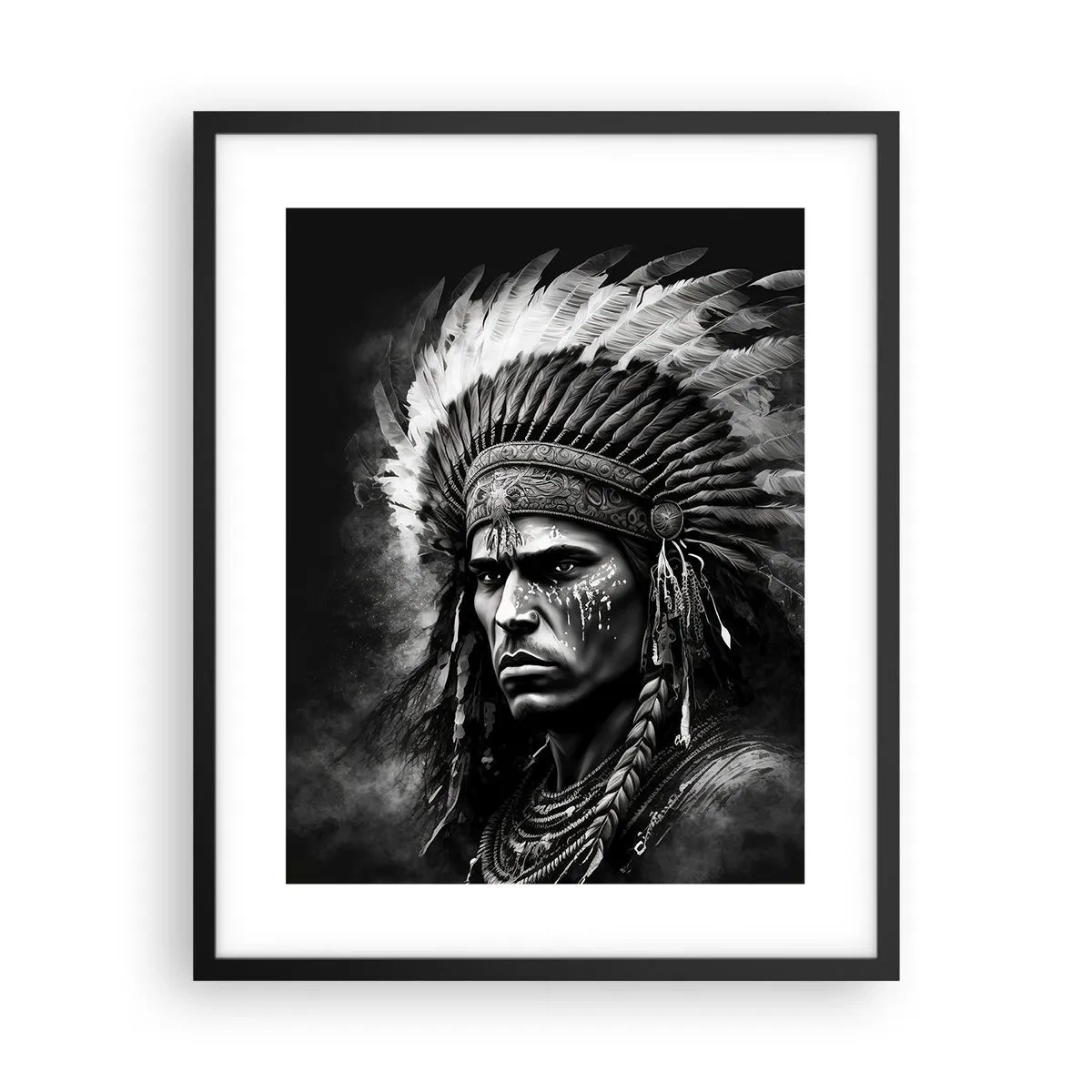 Plakát v černém rámu - Vůdce a bojovník - 40x50 cm