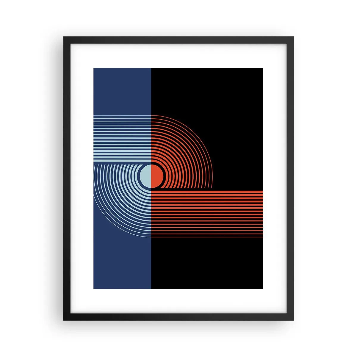 Plakát v černém rámu - V geometrickém objetí - 40x50 cm