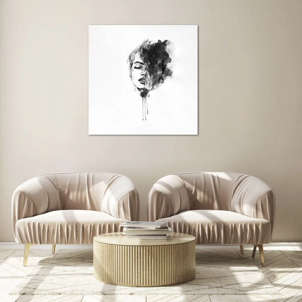 Obraz na skle - O čem sní dívka - 50x50 cm