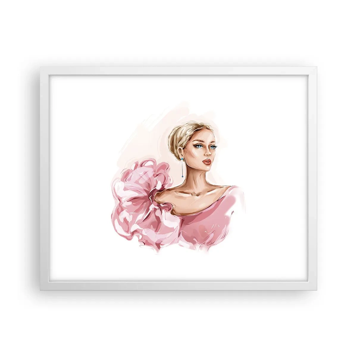 Plakát v bílém rámu - Jako malovaná… - 50x40 cm