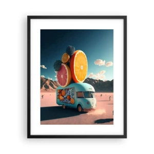 Plakát v černém rámu - Chuť prázdnin - 40x50 cm