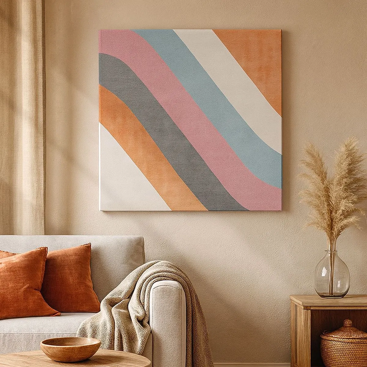 Obraz na plátně - Diagonální kompozice – pohyb - 30x30 cm