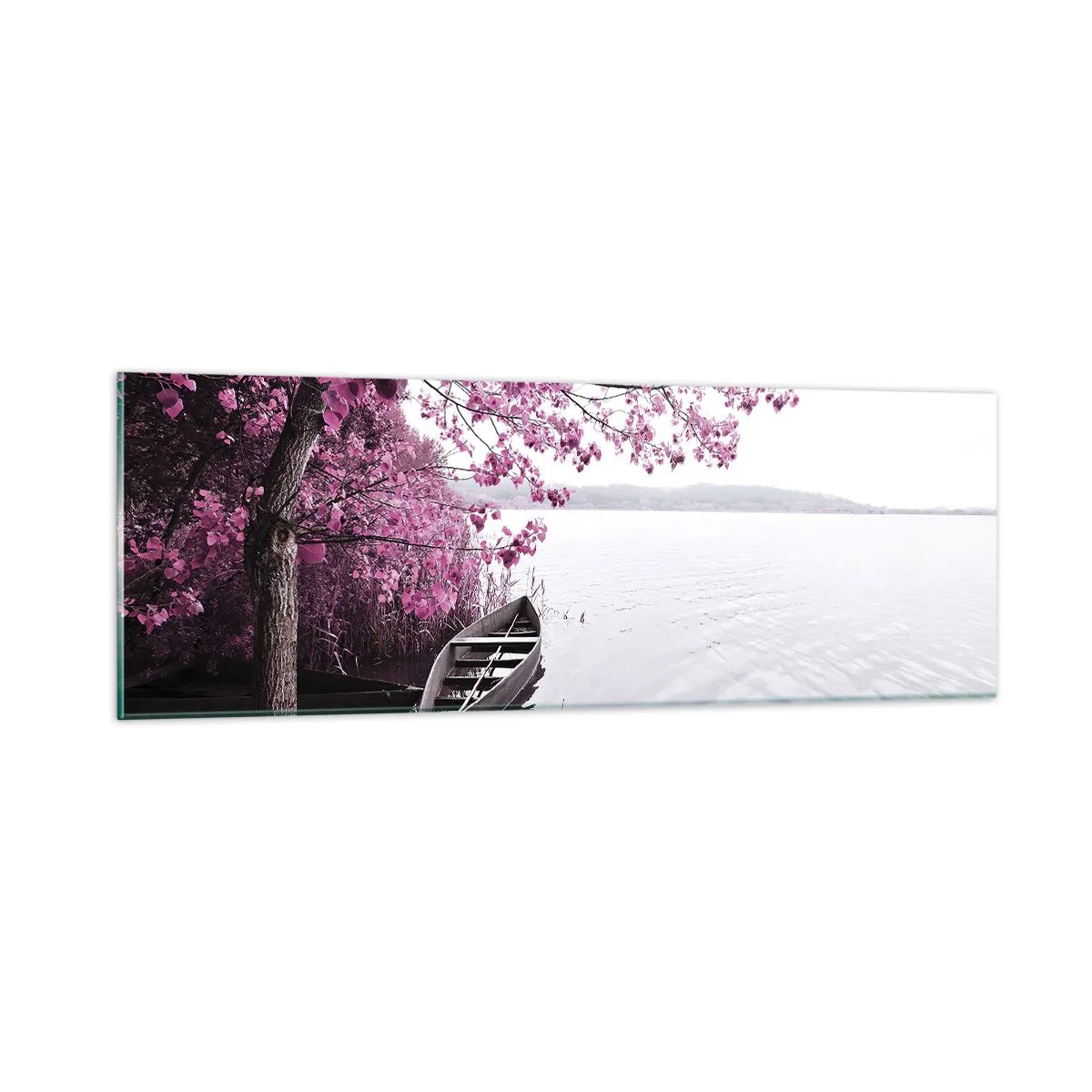 Obraz na skle - V růžovém tichu - 90x30 cm