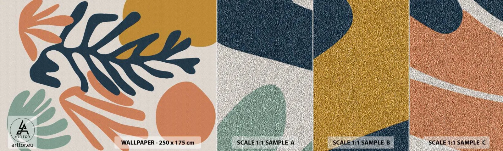 Vzor Fototapety Premium Sand - Korálová moře - Boho, Minimalistický, List - 100x30 cm