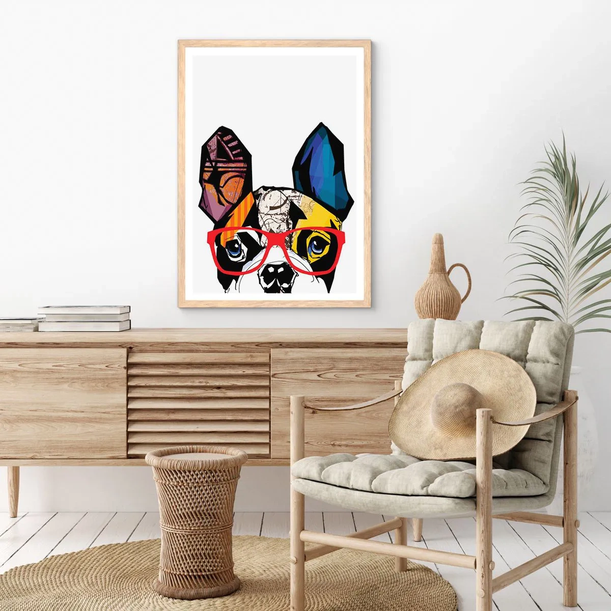 Plakát v rámu světlý dub - Intelektuál - 61x91 cm