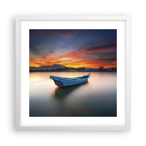 Plakát v bílém rámu - Blíží se dobrá noc - 40x40 cm