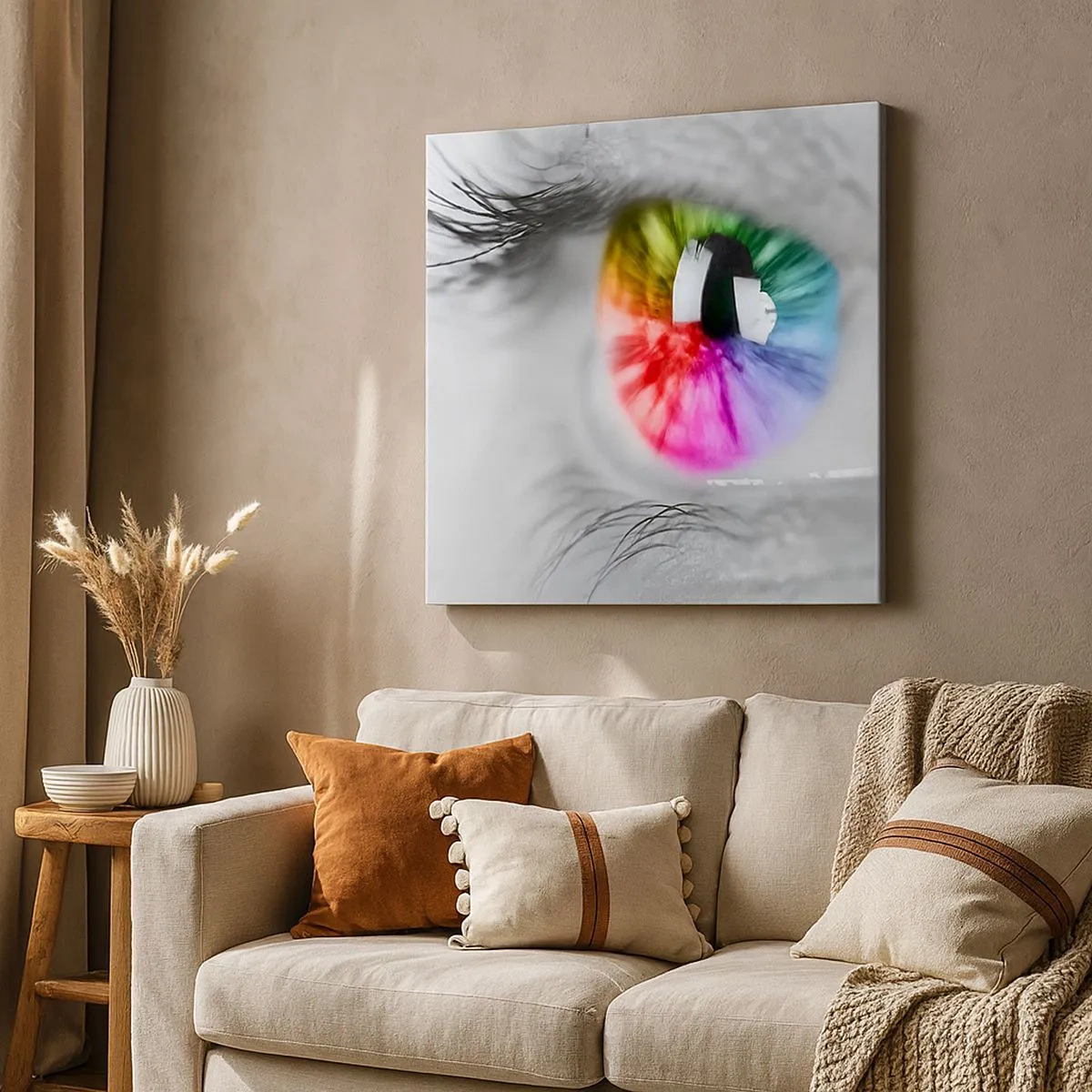 Obraz na plátně - Dívat se na svět barevně - 30x30 cm