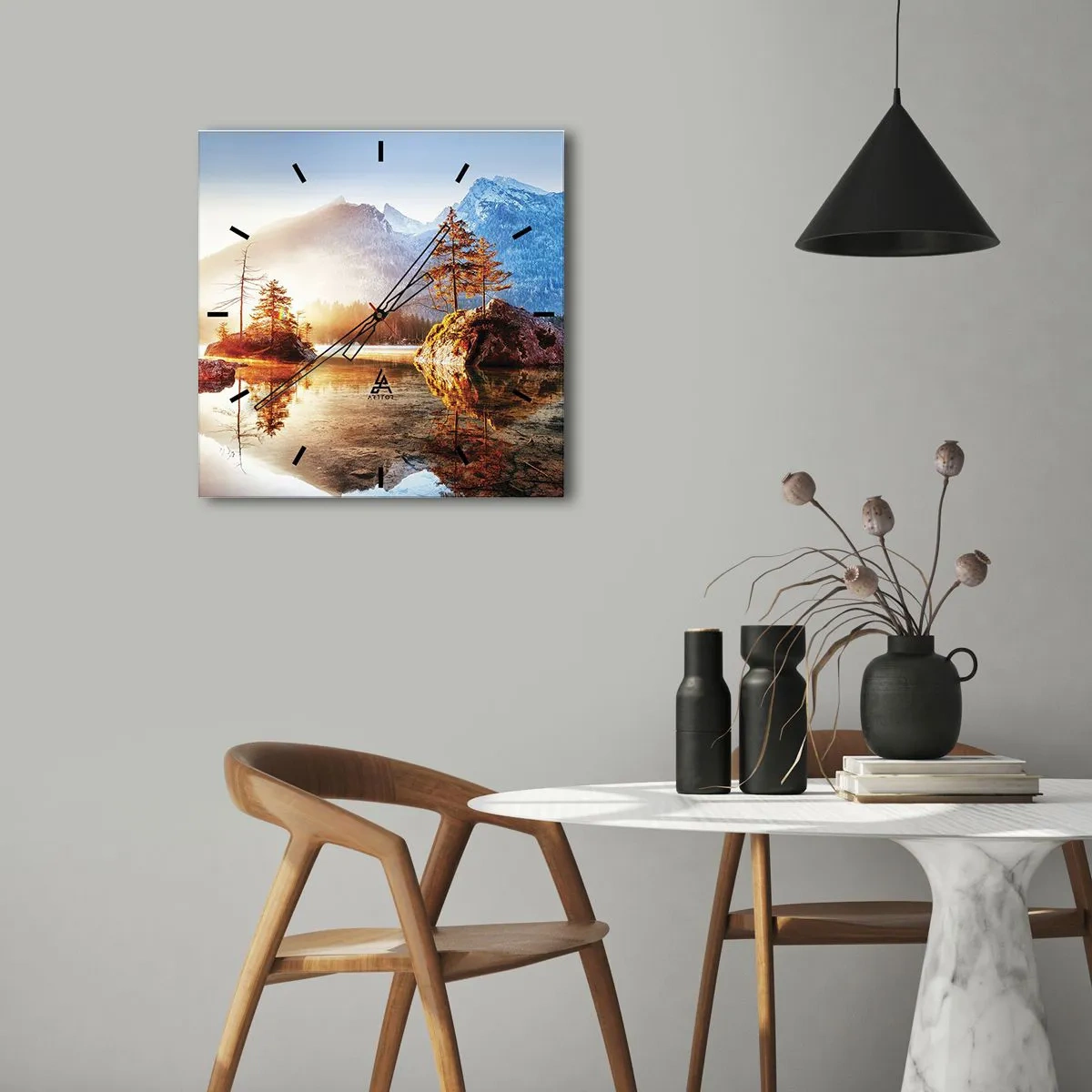 Nástěnné hodiny - Příroda v novém světle - 40x40 cm